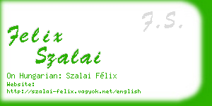 felix szalai business card